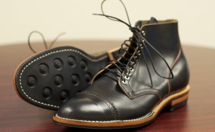 Viberg Boots in Black Shell Cordovan 