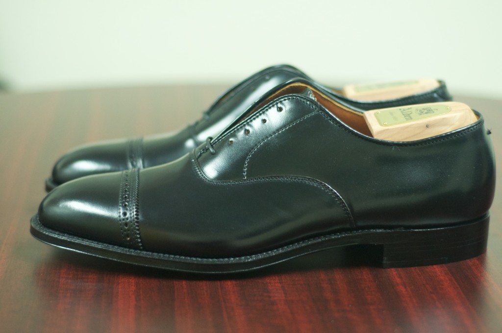 Alden Black Shell Perf Tip Balmoral - 3