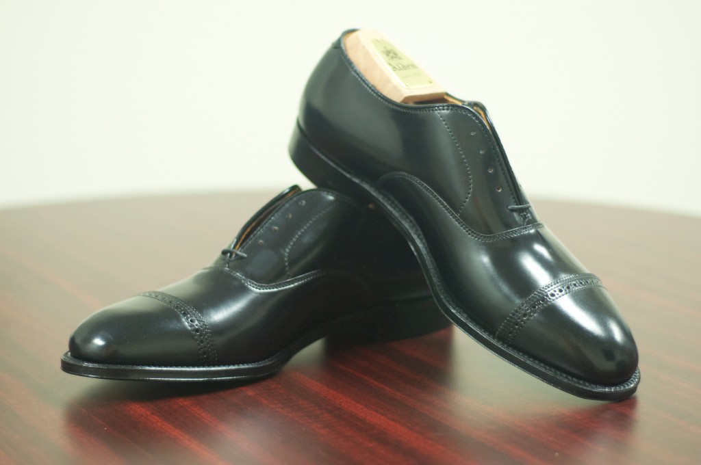 Alden Black Shell Perf Tip Balmoral - 6