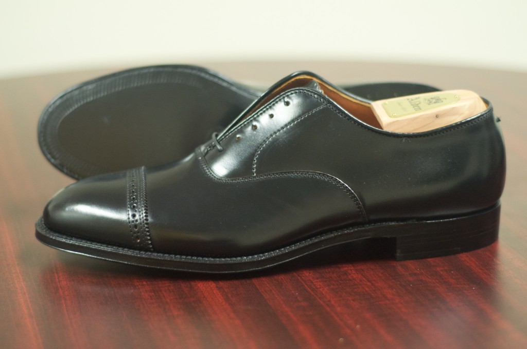 Alden Black Shell Perf Tip Balmoral - 8