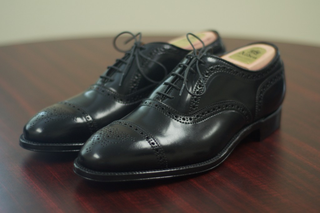 Alden Black Shell Semi-Brogue - 1