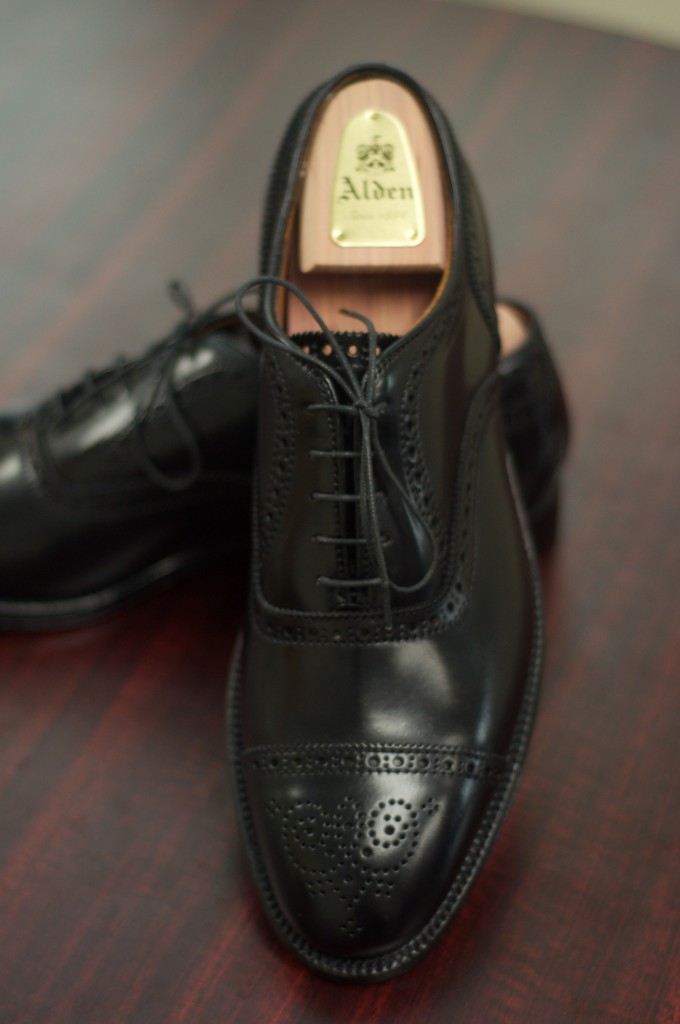 Alden Black Shell Semi-Brogue - 10