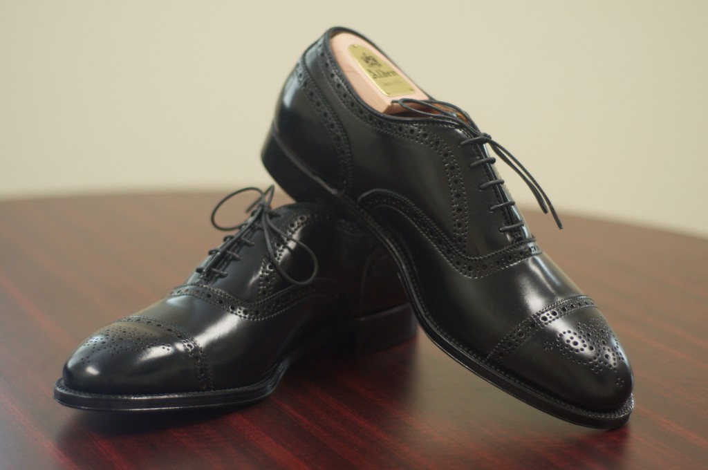 Alden Black Shell Semi-Brogue - 7