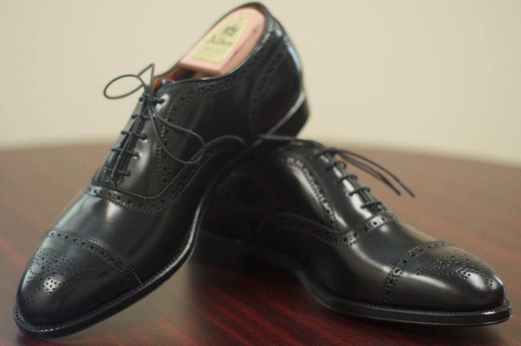 Alden Black Shell Semi-Brogue - 8