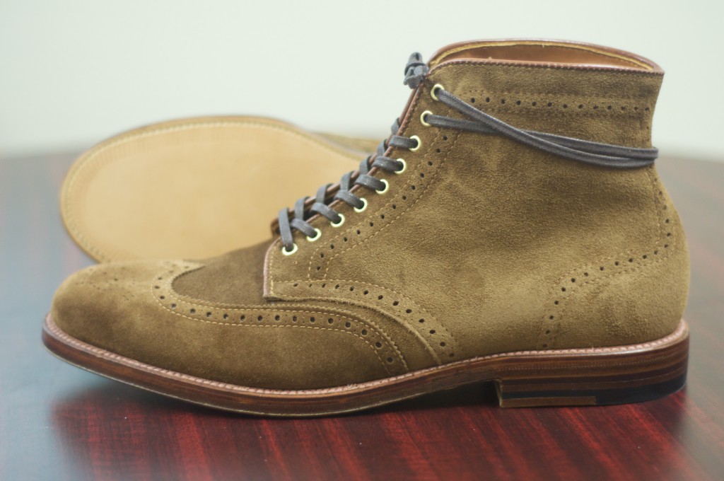 Alden cheap suede wingtip