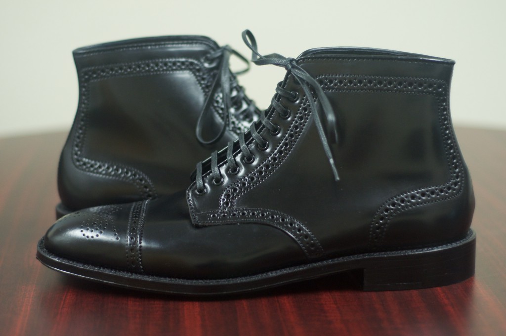 Alden Black Semi-Brogue Boot - 10