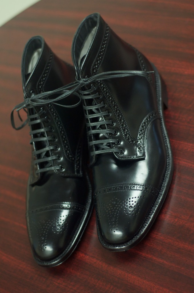 Alden Black Semi-Brogue Boot - 3