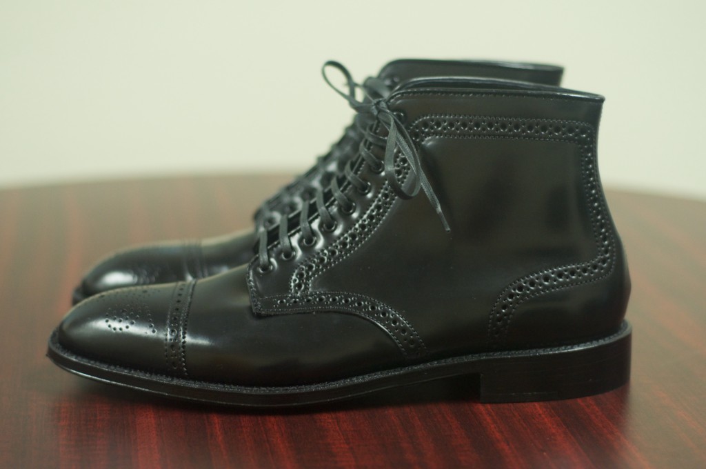 Alden Black Semi-Brogue Boot - 4