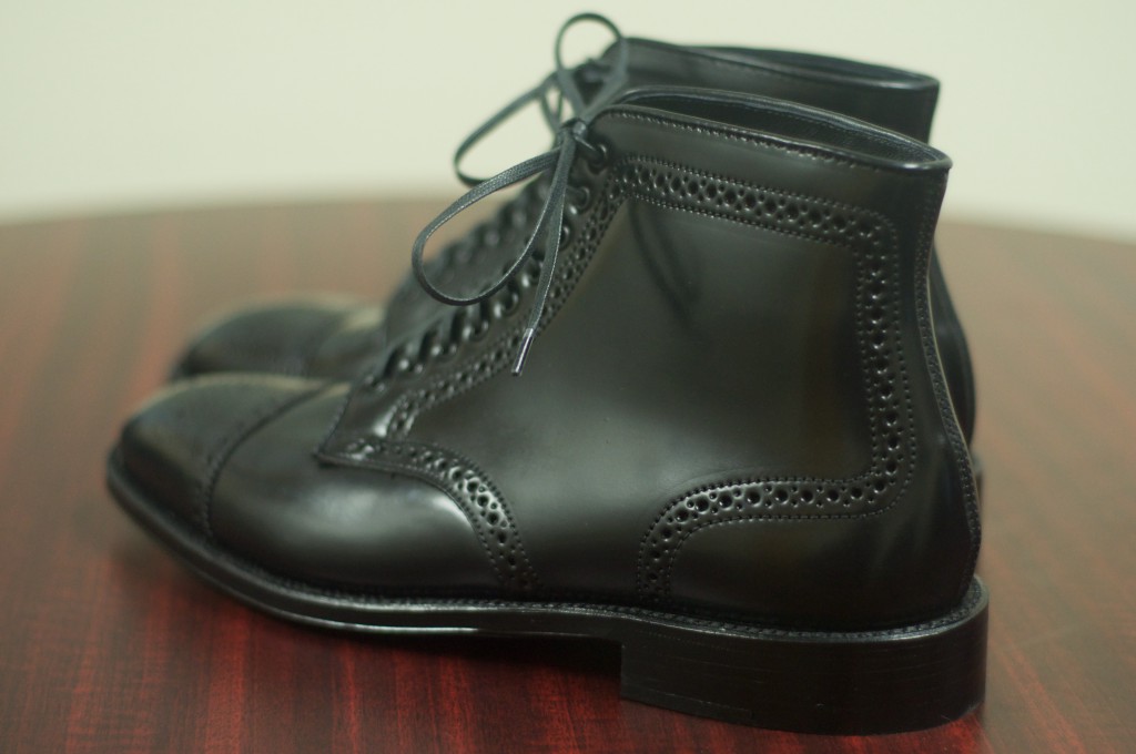 Alden Black Semi-Brogue Boot - 5