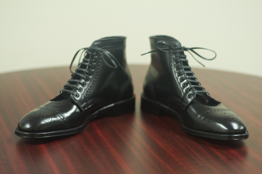 Alden Black Semi-Brogue Boot - 6