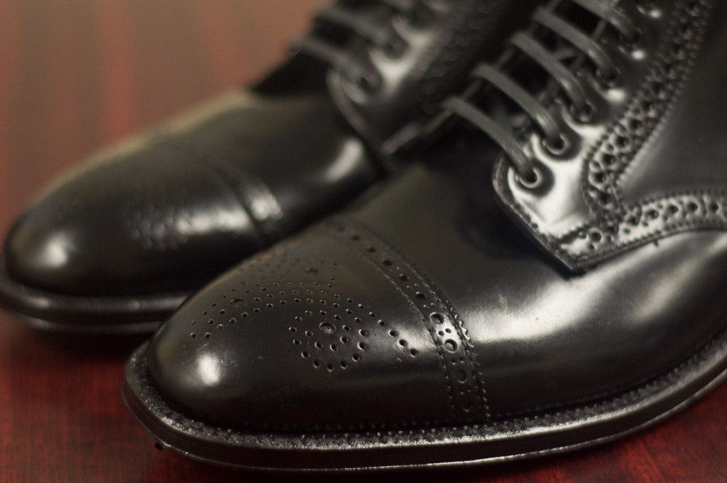 Alden Black Semi-Brogue Boot - 7