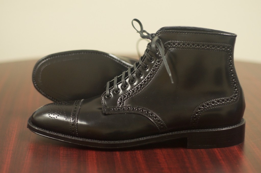 Alden Black Semi-Brogue Boot - 8