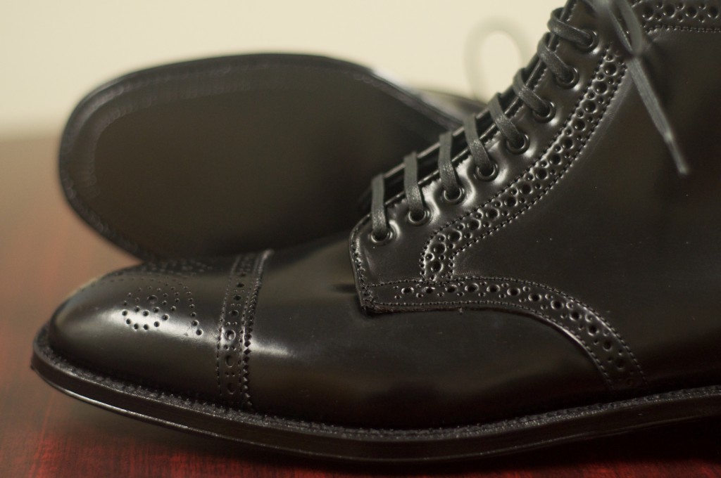 Alden Black Semi-Brogue Boot - 9