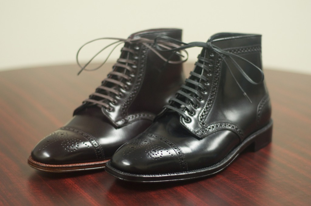 Black and Color 8 Semi-Brogue Boot - 1