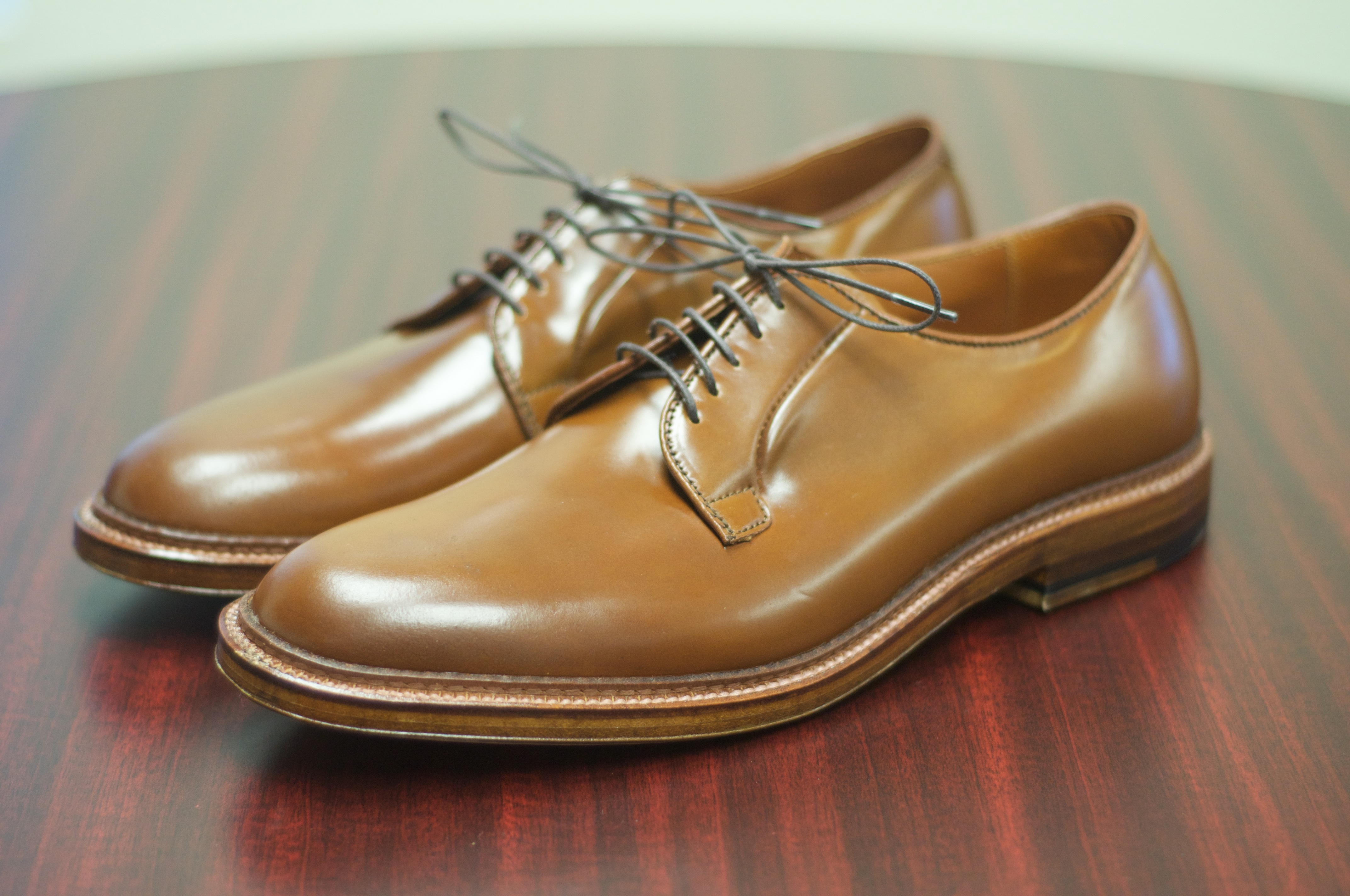 Kiton Whiskey Cordovan Plain Toe blucherストールマテラッシ