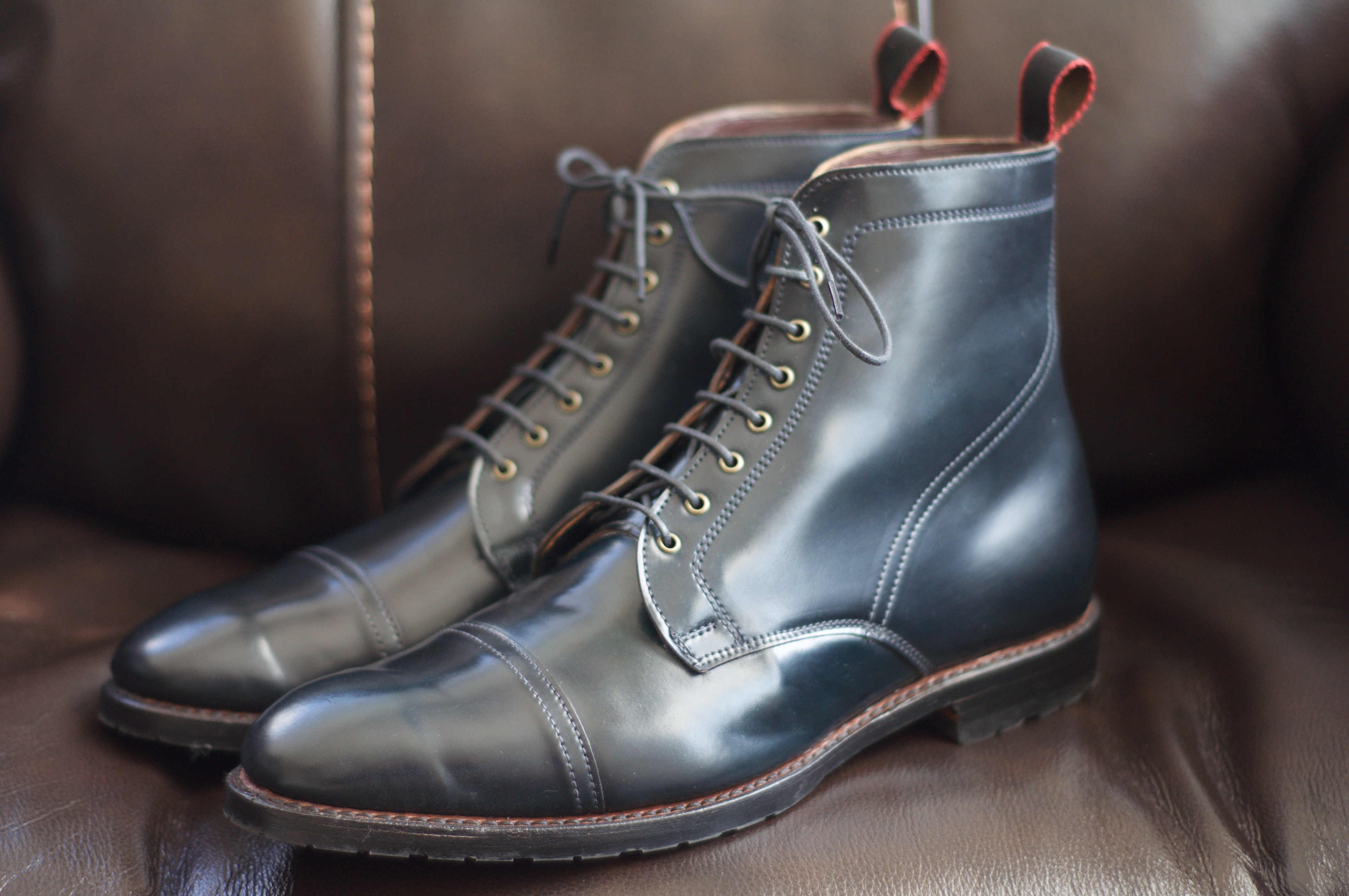 allen edmonds cap toe boot