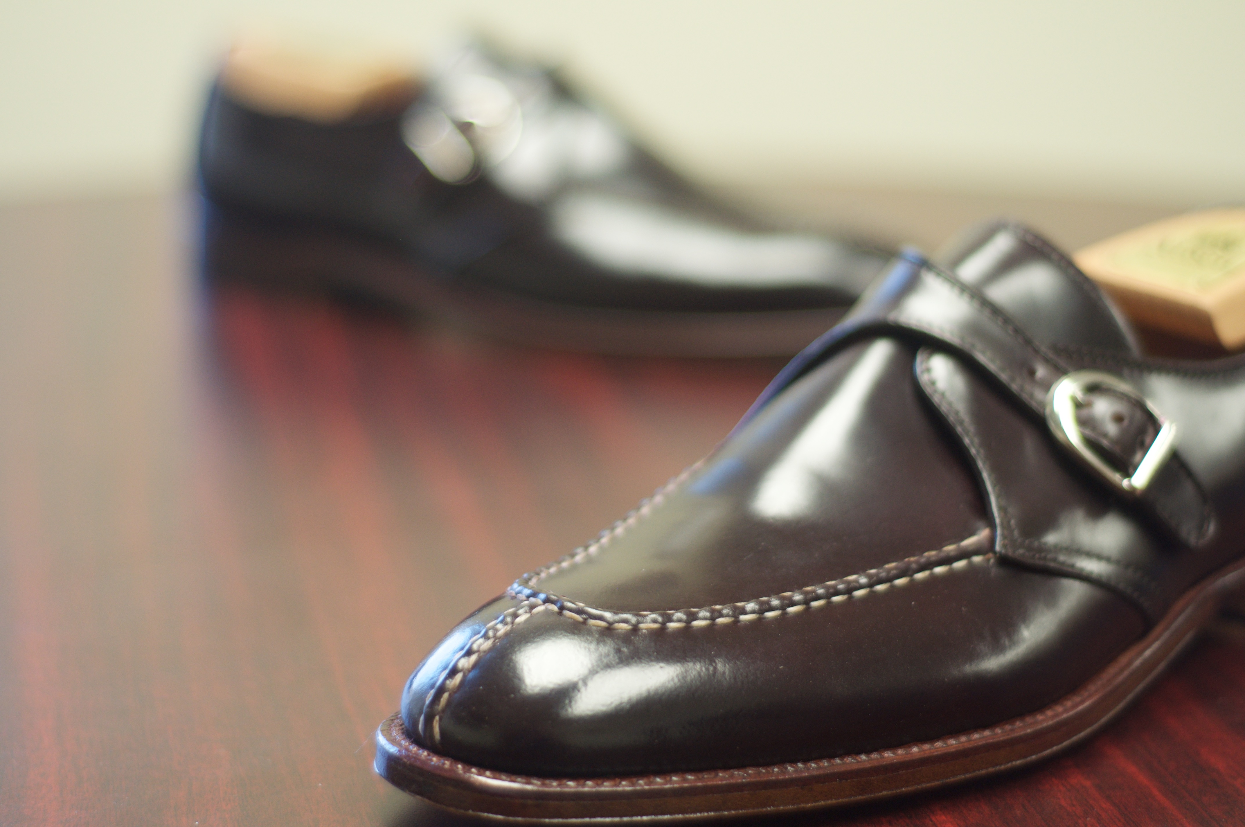 alden monk strap cordovan