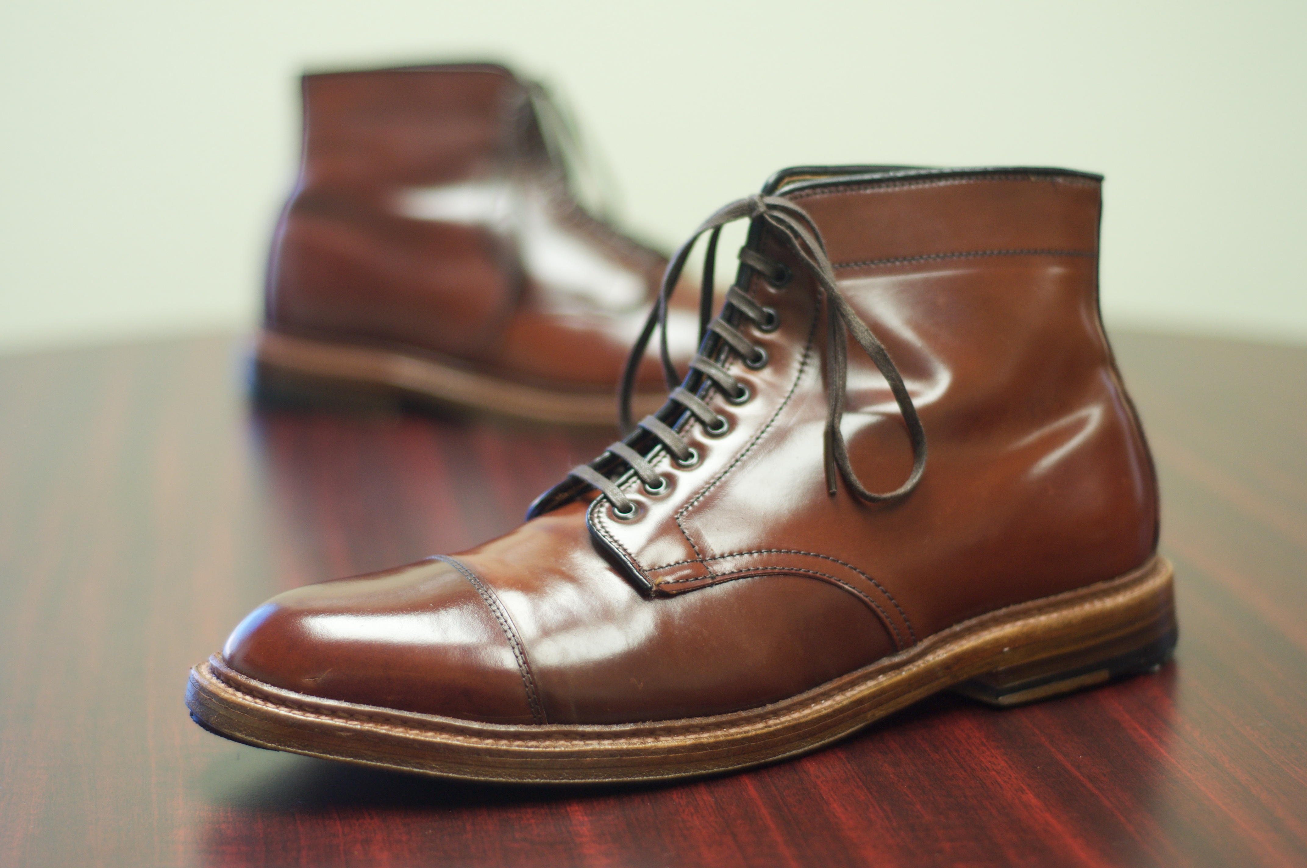 alden cap toe boot