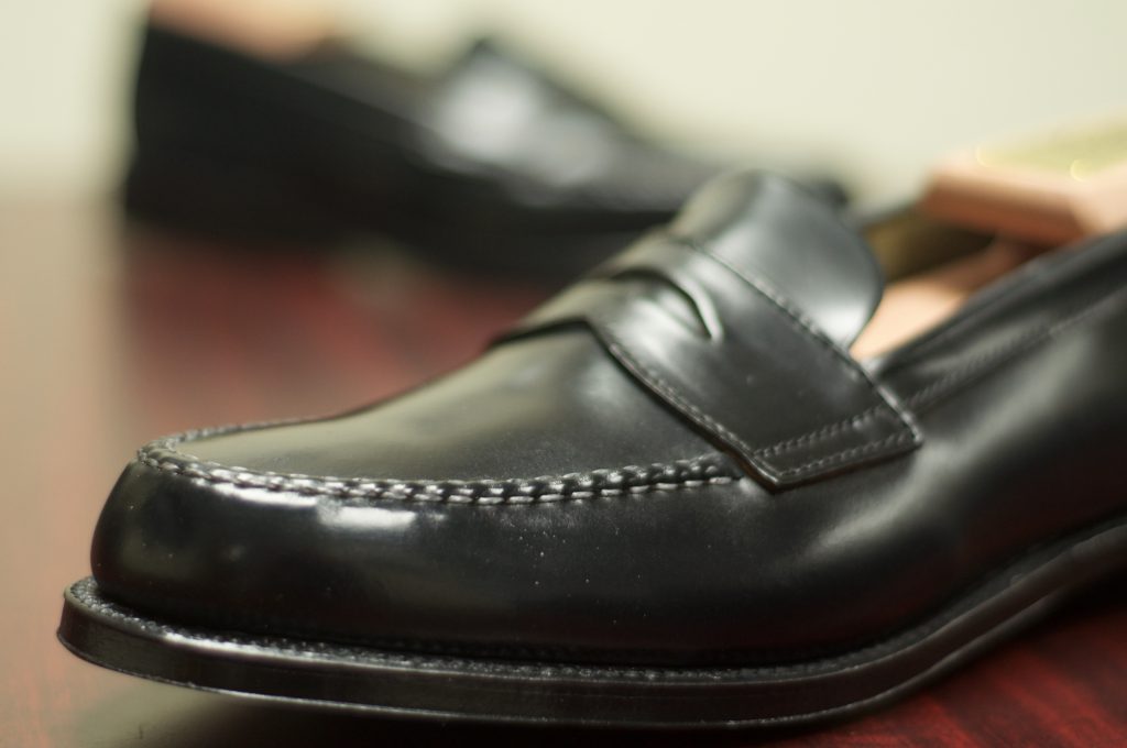 Alden hot sale black loafers