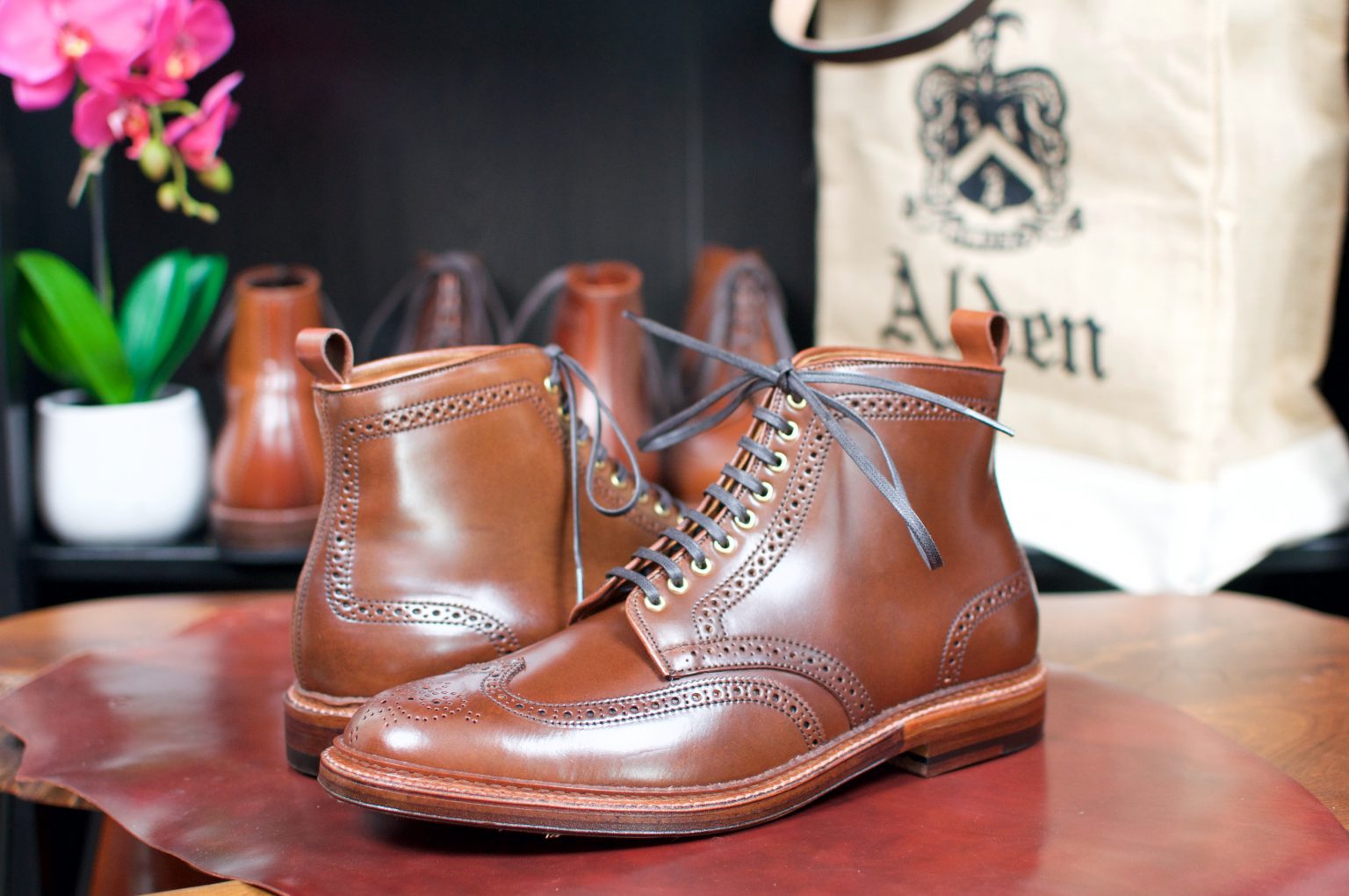 alden ravello wingtip boot
