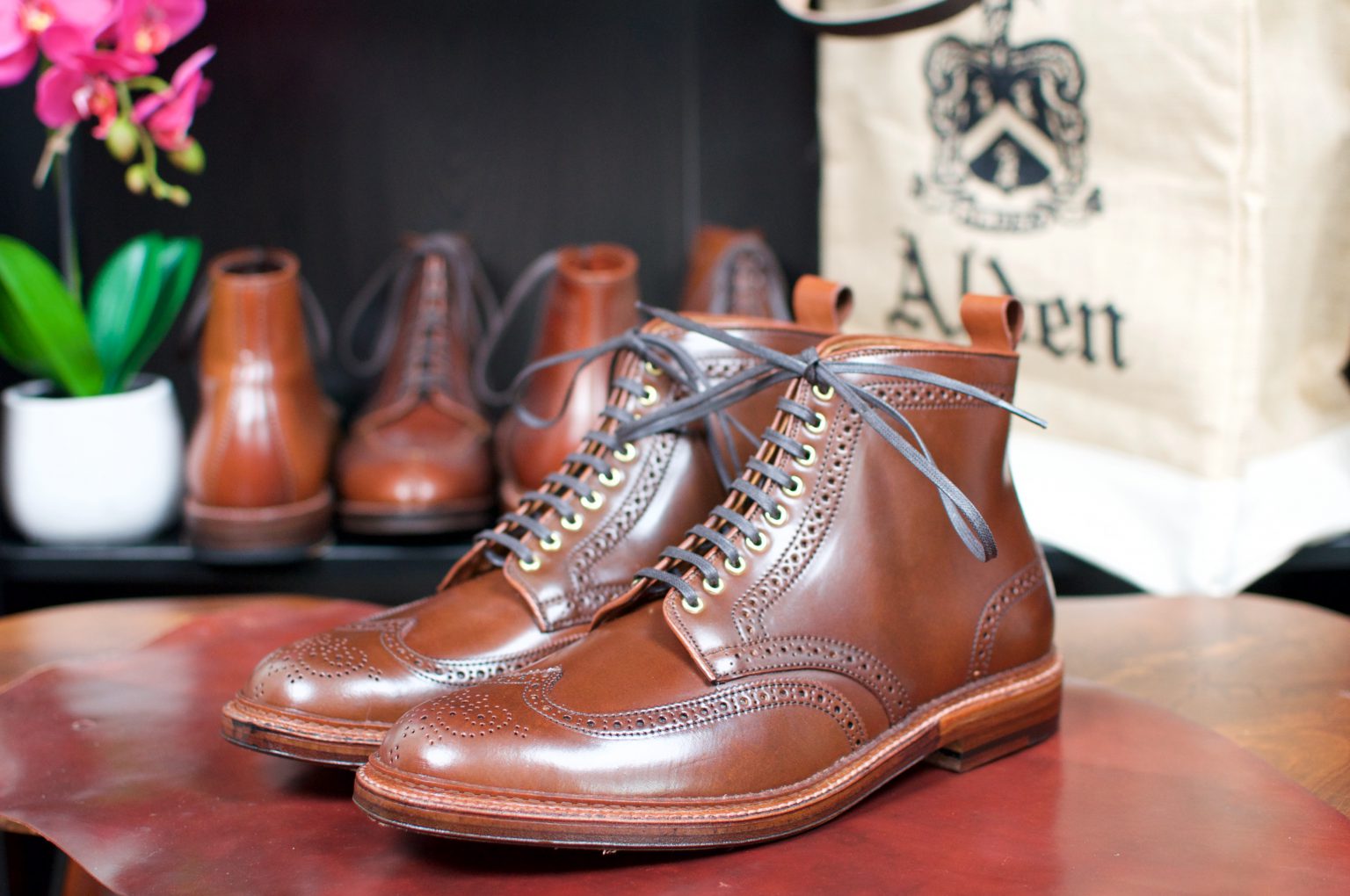 alden ravello wingtip boot