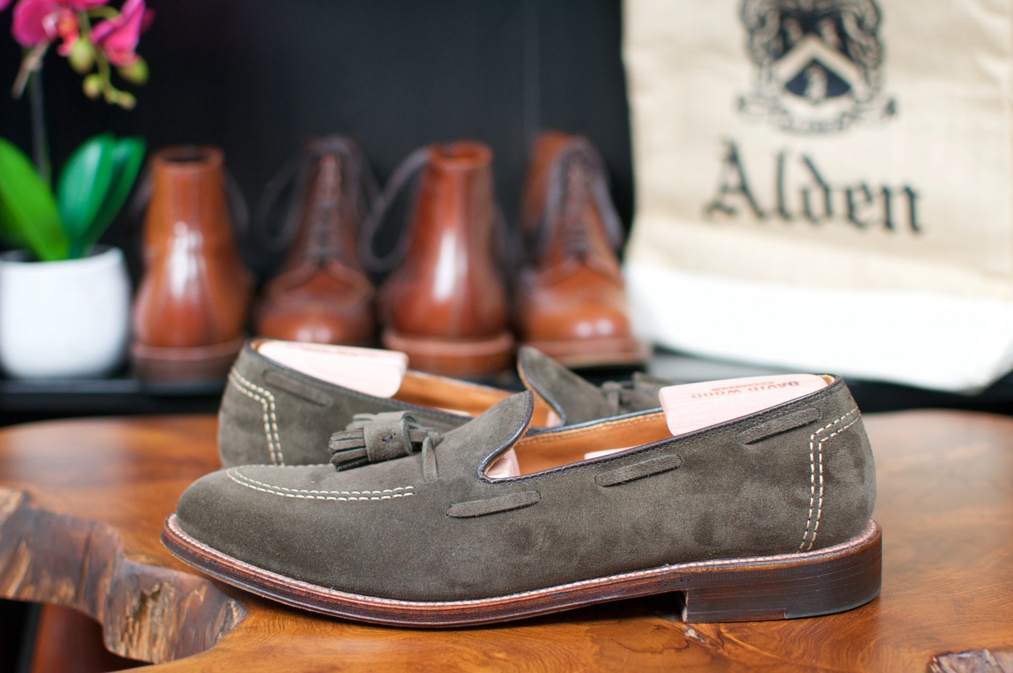 Alden x David Wood Loden Suede Tassel Loafer – Alden of San Diego