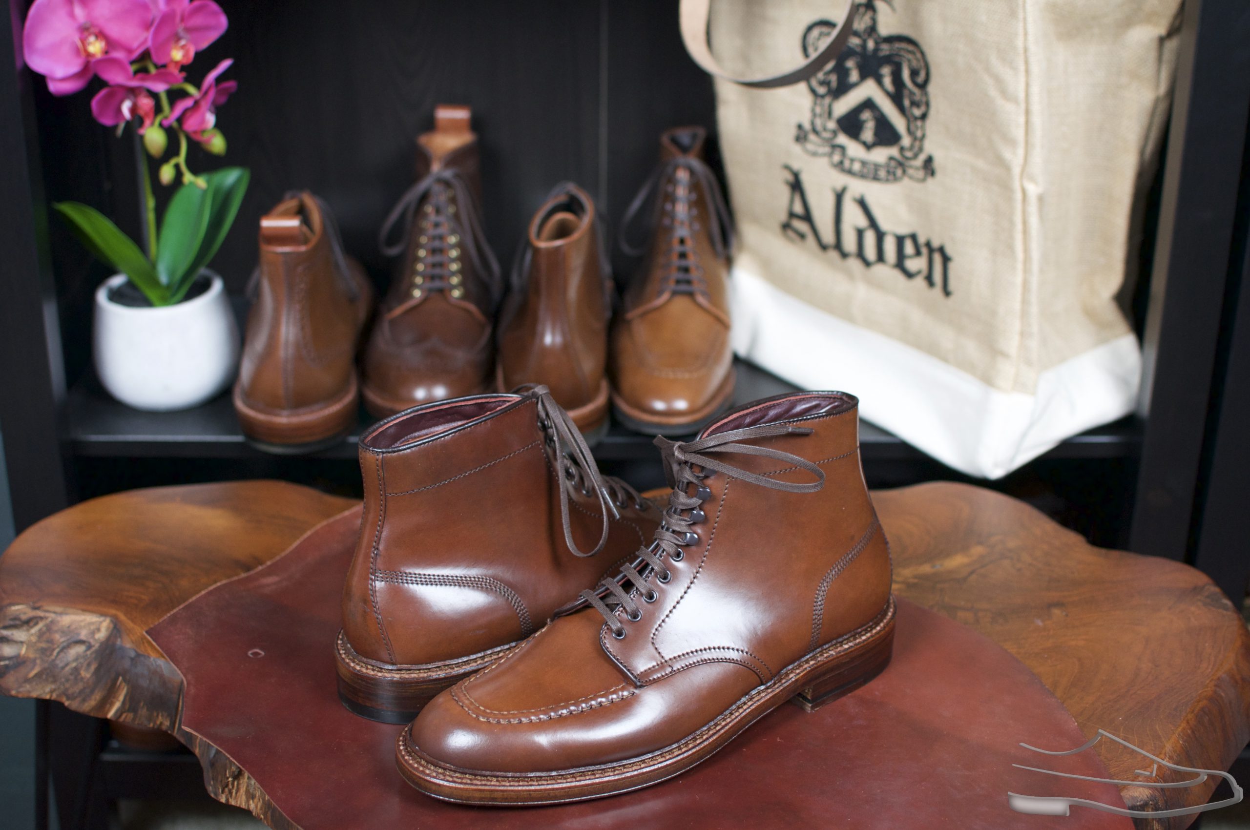 Alden shell cordovan hot sale indy boots